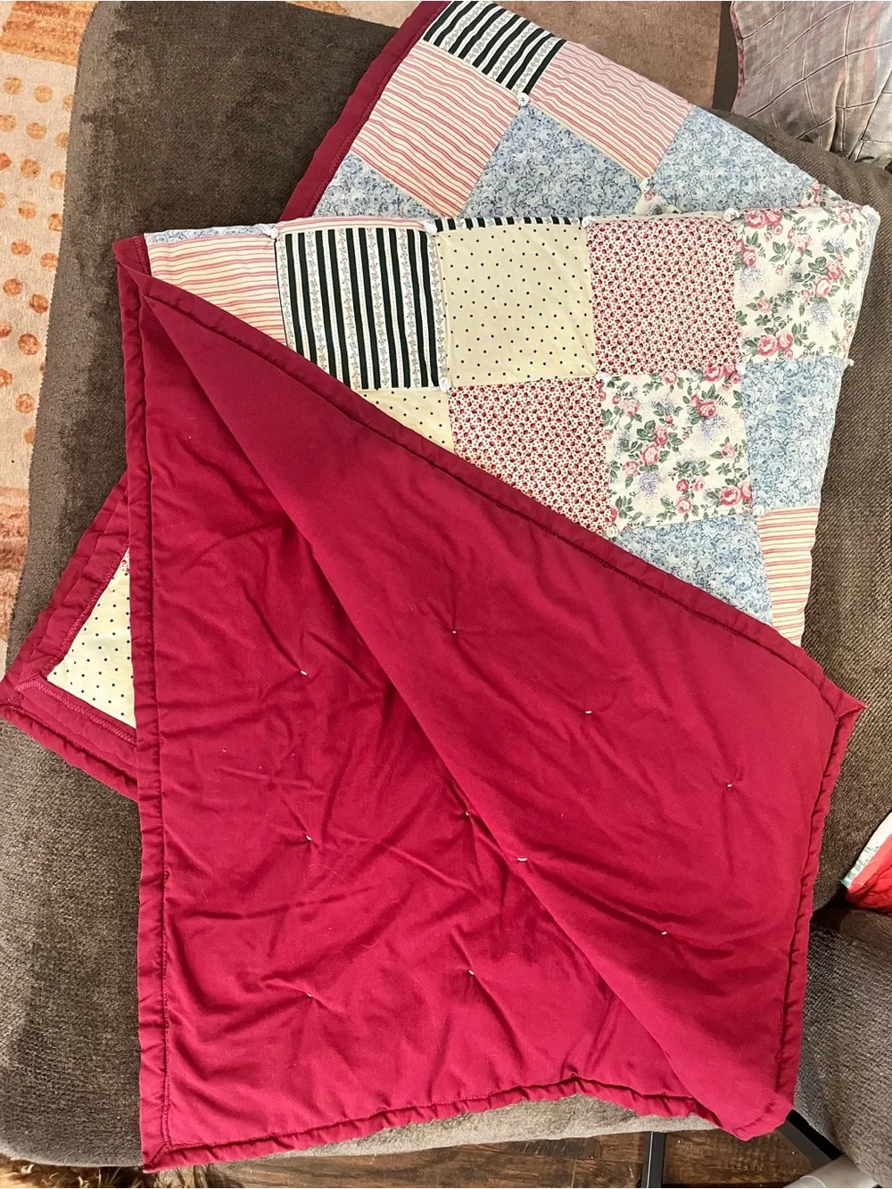 Handmade Lap Quilt Cottagecore Americana Primitive